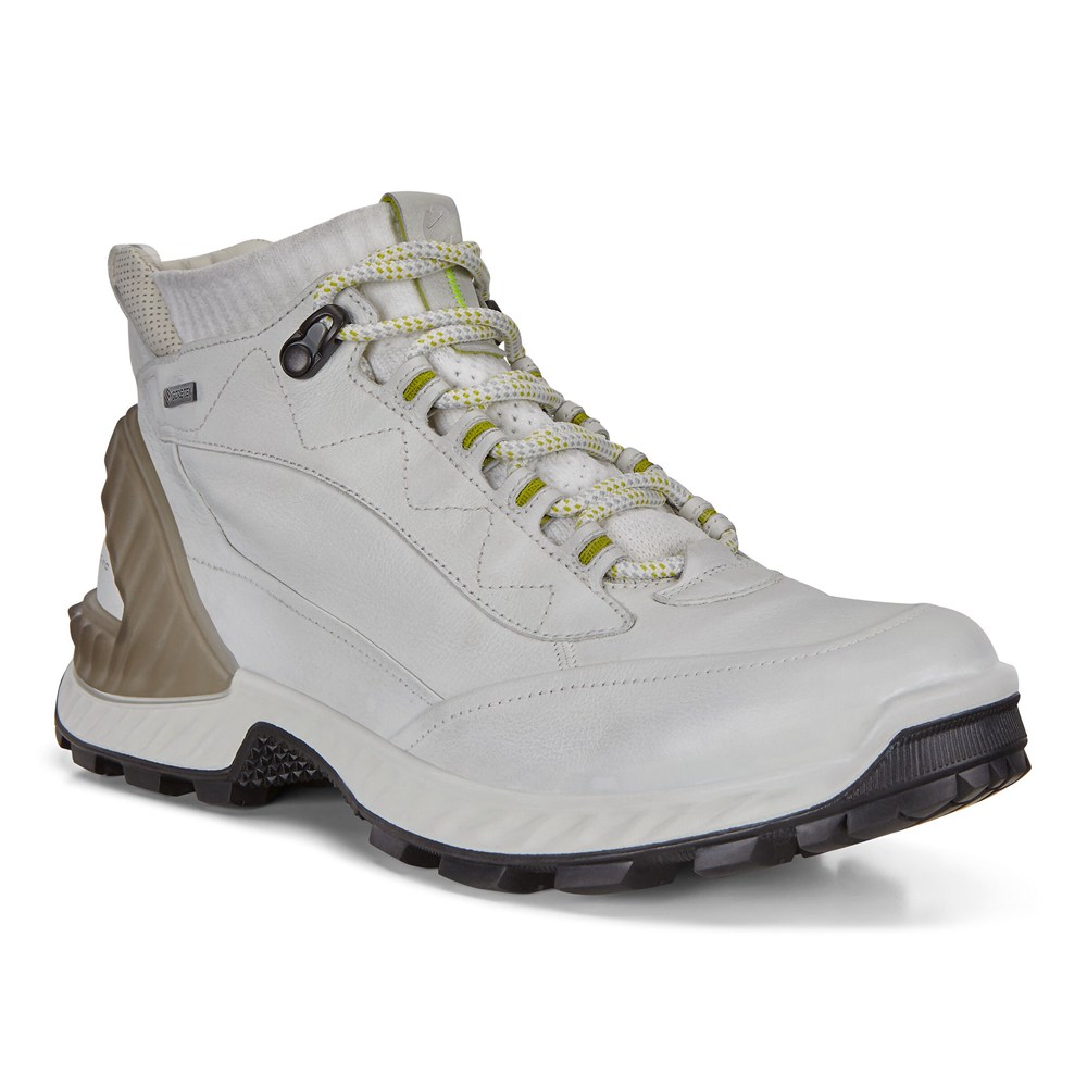 ECCO Womens Hiking Shoes White - Exohike Mid Gtx - MSA-418053